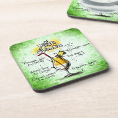 Dessous-de-verre Recette de boisson Pina Colada (Côté gauche)