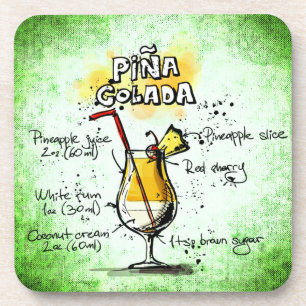 Dessous-de-verre Recette de boisson Pina Colada