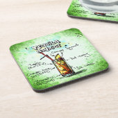 Dessous-de-verre Recette de boisson Tequila Sunrise (Côté gauche)