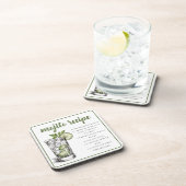 Dessous-de-verre Recette de Mojito Bordure Verte (Côté Droit)