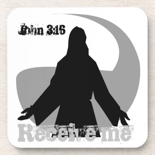 Dessous-de-verre Recevez-moi Citation de la Bible Personnaliser (Devant)