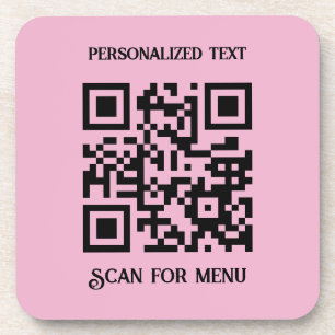 Dessous-de-verre Rechercher le code QR du menu avec personnalisatio