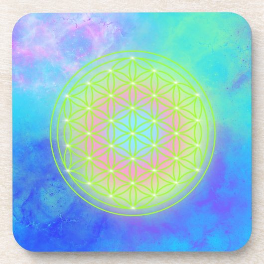 Dessous-de-verre Reconnect with Yourself flower of life (Devant)
