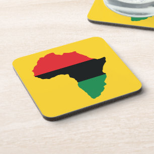 Dessous-de-verre Red, Black & Green Africa Flag