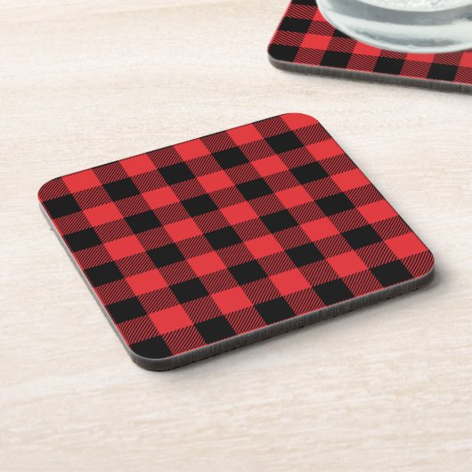 Dessous-de-verre Red Flannel Buffalo Check Motif (Côté gauche)