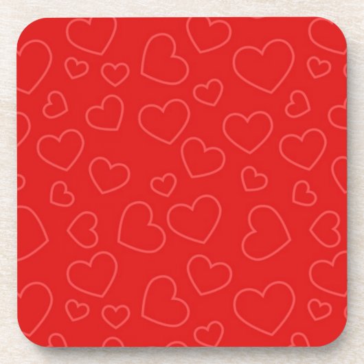 Dessous-de-verre Red Hearts Valentine motif (Devant)