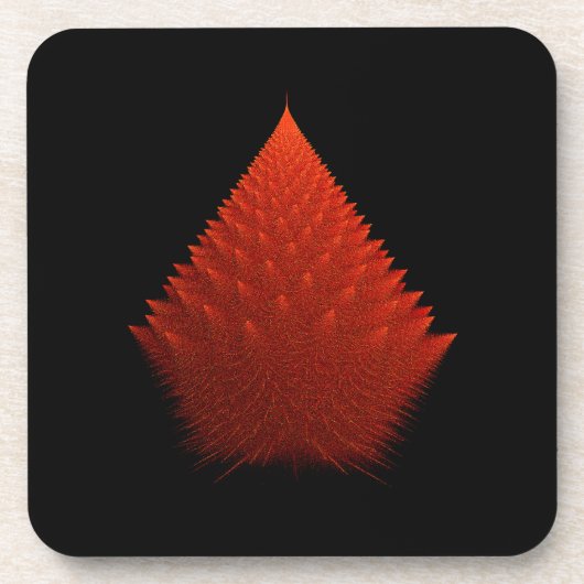 Dessous-de-verre Red Incendia Script Fractal (Devant)