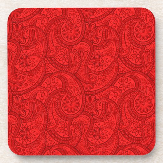 Dessous-de-verre Red Paisley (Devant)