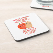 Dessous-de-verre red pepper and butternut squassoup (Côté gauche)