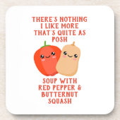 Dessous-de-verre red pepper and butternut squassoup (Devant)