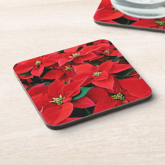 Dessous-de-verre Red Poinsettia Holiday (Côté gauche)