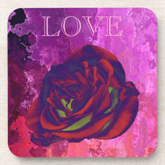 Dessous de verre Red Rose (Devant)