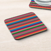 Dessous-de-verre Red Serape Saltillo traditionnelle mexicaine couve (Côté gauche)