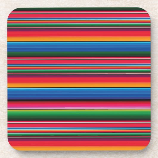 Dessous-de-verre Red Serape Saltillo traditionnelle mexicaine couve (Devant)