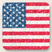 Dessous-de-verre Red White Bleu Patriotique Américain Flag Party (Devant)