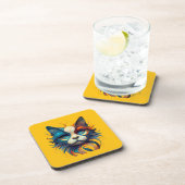 Dessous-de-verre Red White & Blue Patriotic Cat (Côté Droit)