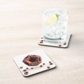 Dessous-de-verre Red & White Checkerboard Geometric Objects (Côté Droit)