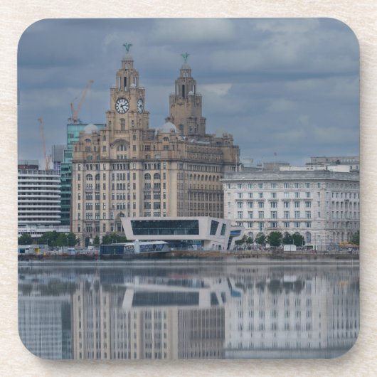 Dessous-de-verre Réflexion Liverpool Skyline (Devant)