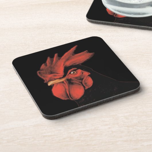 Dessous-de-verre Regal Rooster Majestic Pride Portrait (Côté gauche)