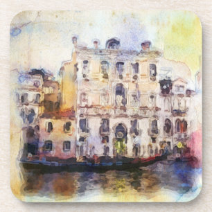 Dessous-de-verre Regarde OD Venise faite dans l'aquarelle
