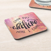 Dessous-de-verre Regardez le week-end ici que je viens (Côté gauche)