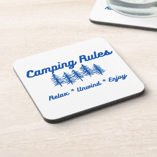 Dessous-de-verre Règles de camping (Côté gauche)