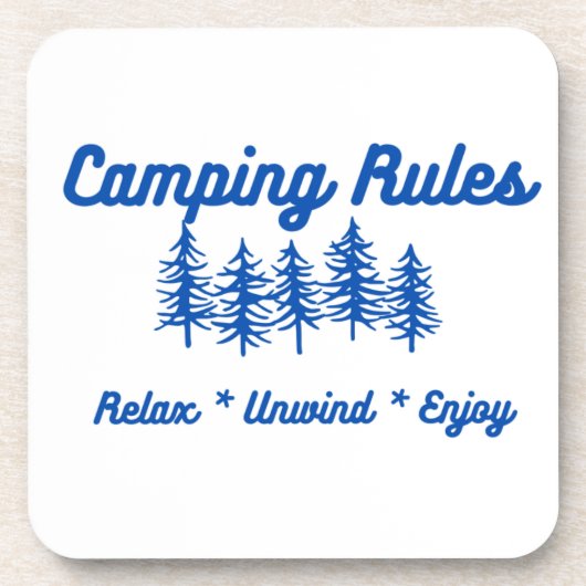 Dessous-de-verre Règles de camping (Devant)