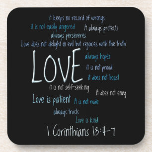 Dessous de verre réglés - l'amour est mélange