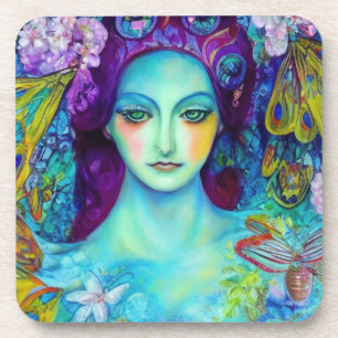 Dessous-de-verre Reine des fées enchantée avec papillons