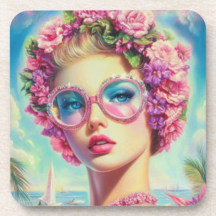 Dessous-de-verre Reine glamour tropicale