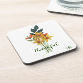 Dessous-de-verre Remerciements Papier d'automne Fleurs Qualisées (6 (Côté gauche)