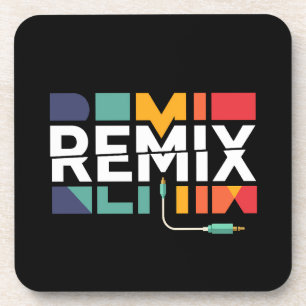 Dessous-de-verre Remix Audio Graphisme Géométrique Rétro Musique