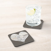 Dessous-de-verre Remplir votre Brown de coeur foncé (Côté Droit)