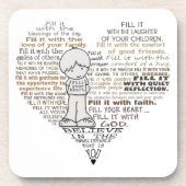 Dessous-de-verre Remplissez votre coeur (Devant)