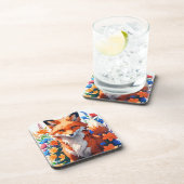 Dessous-de-verre Renard à fleurs (Côté Droit)