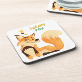 Dessous-de-verre Renard caricatural et longue queue buissonneuse (Côté gauche)