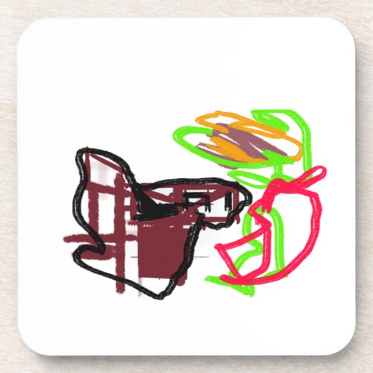 Dessous-de-verre Renard course d'automne (Devant)