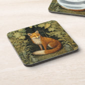 Dessous-de-verre Renard dans la forêt, style Art nouveau (Côté gauche)