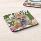 Dessous-de-verre Renard Fairytale dans le champ des fleurs (Côté gauche)