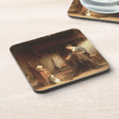 Dessous-de-verre Réparant les filets (huile sur le panneau) (Côté gauche)