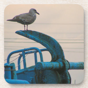 Dessous-de-verre Repos de mouette sur l'Ancre du bateau Choshi