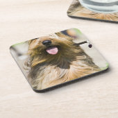 Dessous-de-verre représentation de la langue, longs cheveux, (Côté gauche)