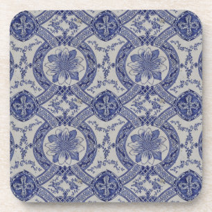 Dessous-de-verre Repro Portugais bleu géométrique Azulejos Floral