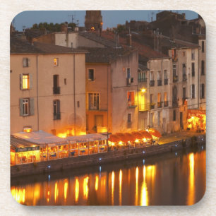 Dessous-de-verre Restaurants le long de la rivière l'Hérault. L'Hér