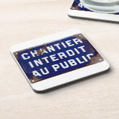 Dessous-de-verre Restez en dehors ! (Côté gauche)