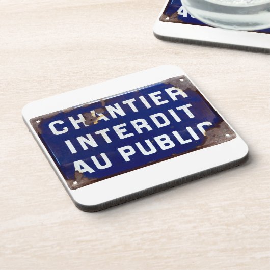 Dessous-de-verre Restez en dehors ! (Côté gauche)