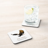 Dessous-de-verre Restez forts Aigle à tête blanche Motivationnel (Côté Droit)