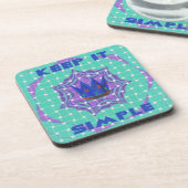 Dessous-de-verre Restez simple : l'art Motif de la Clarté Royale (Côté gauche)