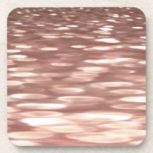 Dessous-de-verre Résumé #3 : Rose cuivre doré scintillant