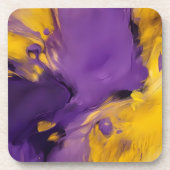 Dessous-de-verre Résumé abstrait violet et or (Devant)